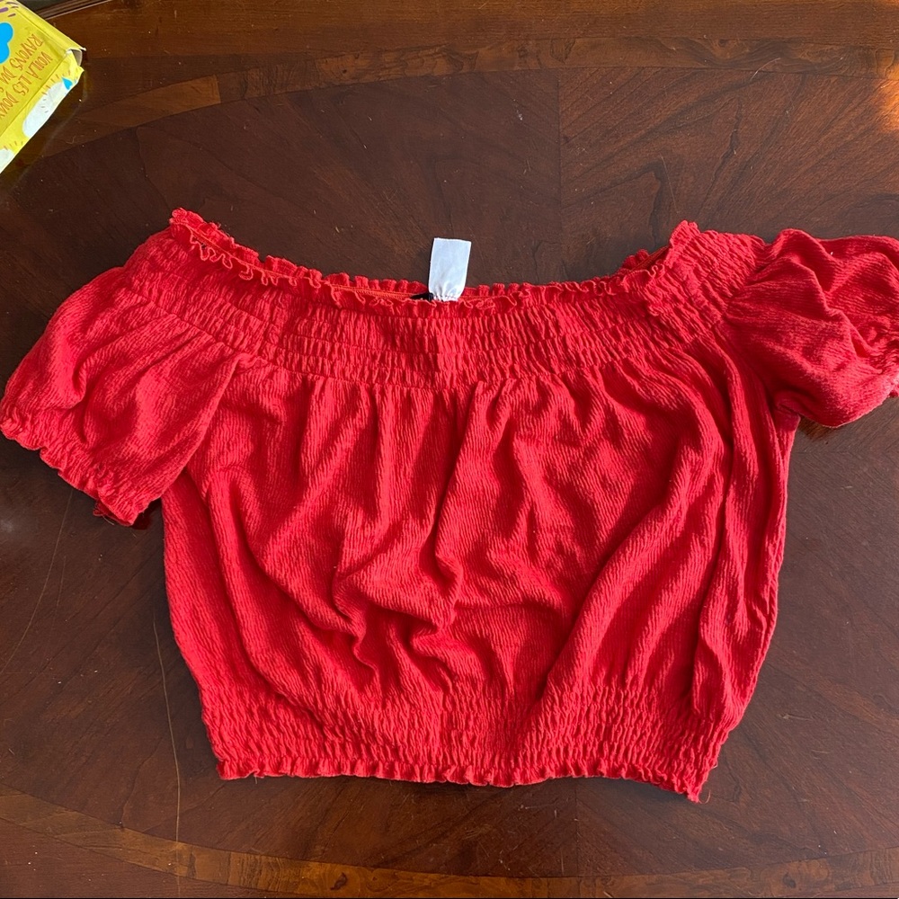 Off the shoulder crop top